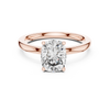 Cushion-Cut Halo Solitaire Engagement Ring.