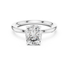 Cushion-Cut Halo Solitaire Engagement Ring.