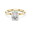 Cushion-Cut Halo Solitaire Engagement Ring.