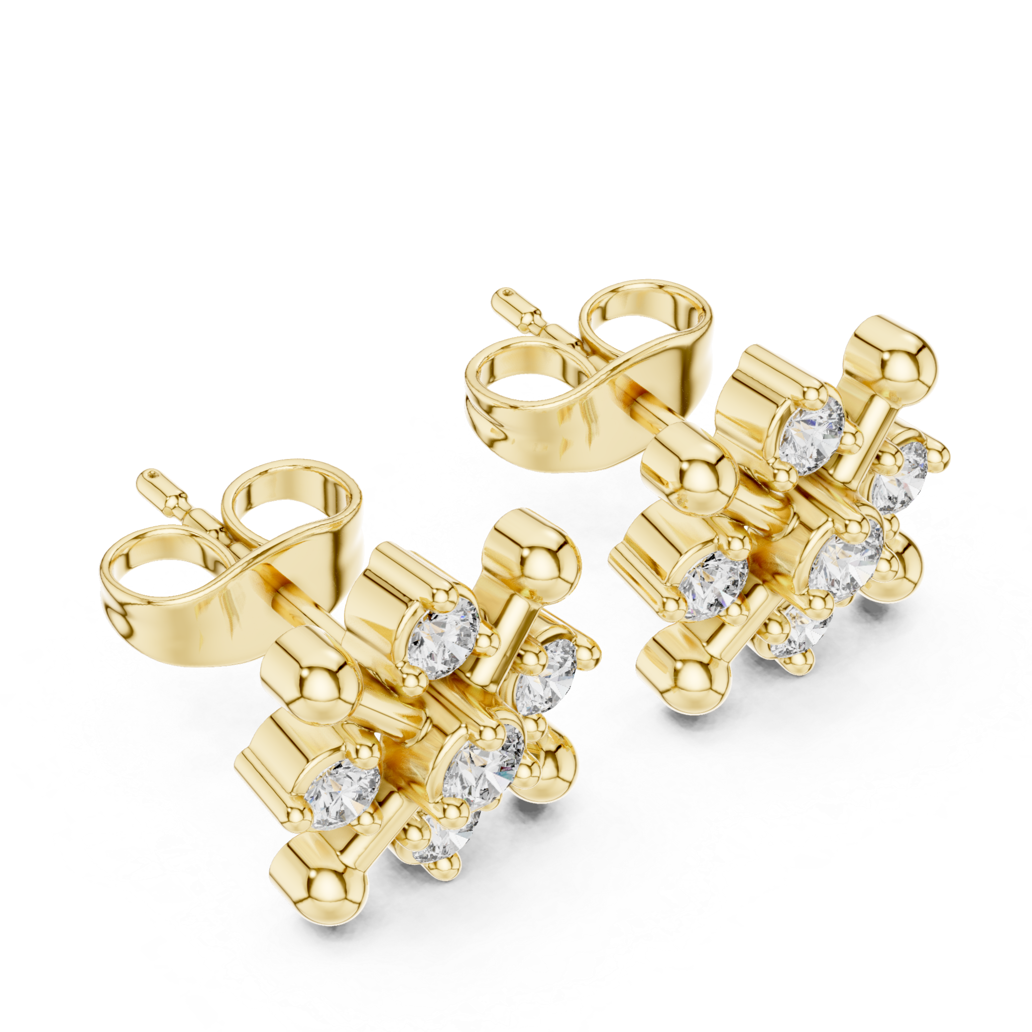 Celestial Floral Rose Gold Earrings