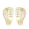 wing-shaped earrings with flowing diamond accents