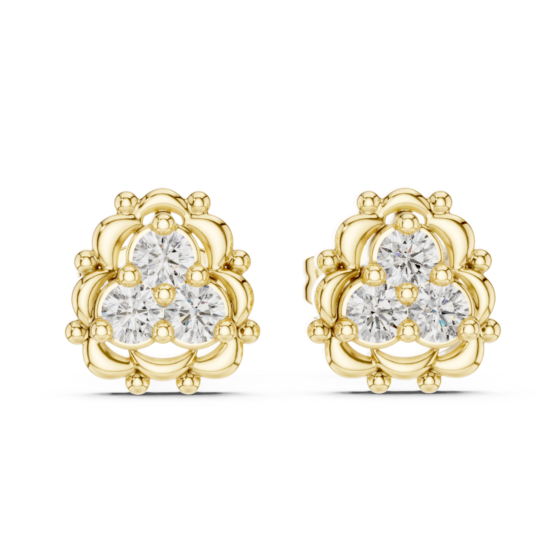 Aurora Crown Diamond Studs