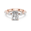 Ring with Rectangular and Marquise Diamonds