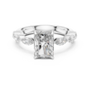 Ring with Rectangular and Marquise Diamonds