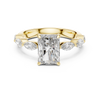 Ring with Rectangular and Marquise Diamonds