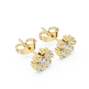 Dainty Diamond Floral Studs