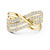 Crisscross Diamond Band Ring