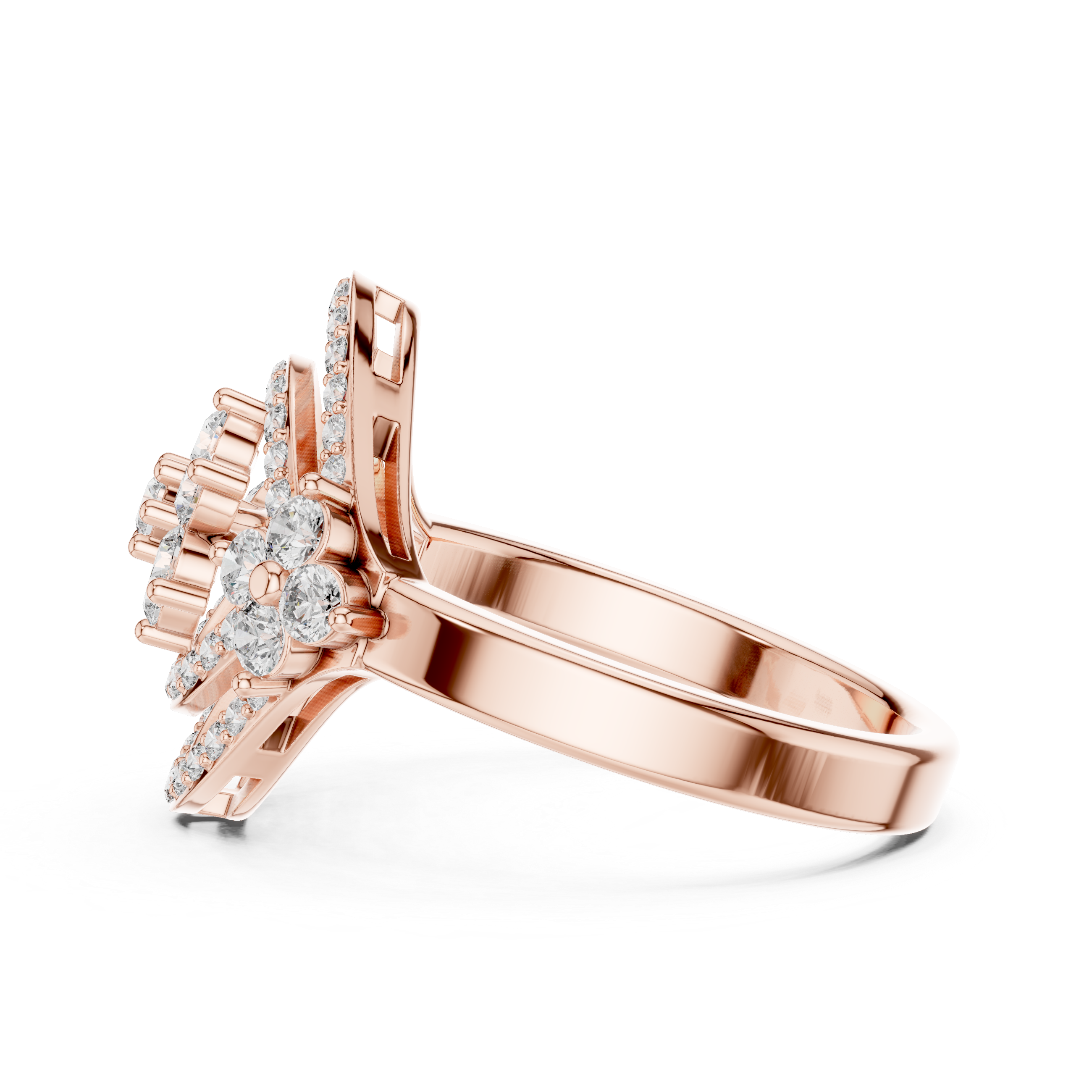 Floral-Inspired Diamond Engagement Ring