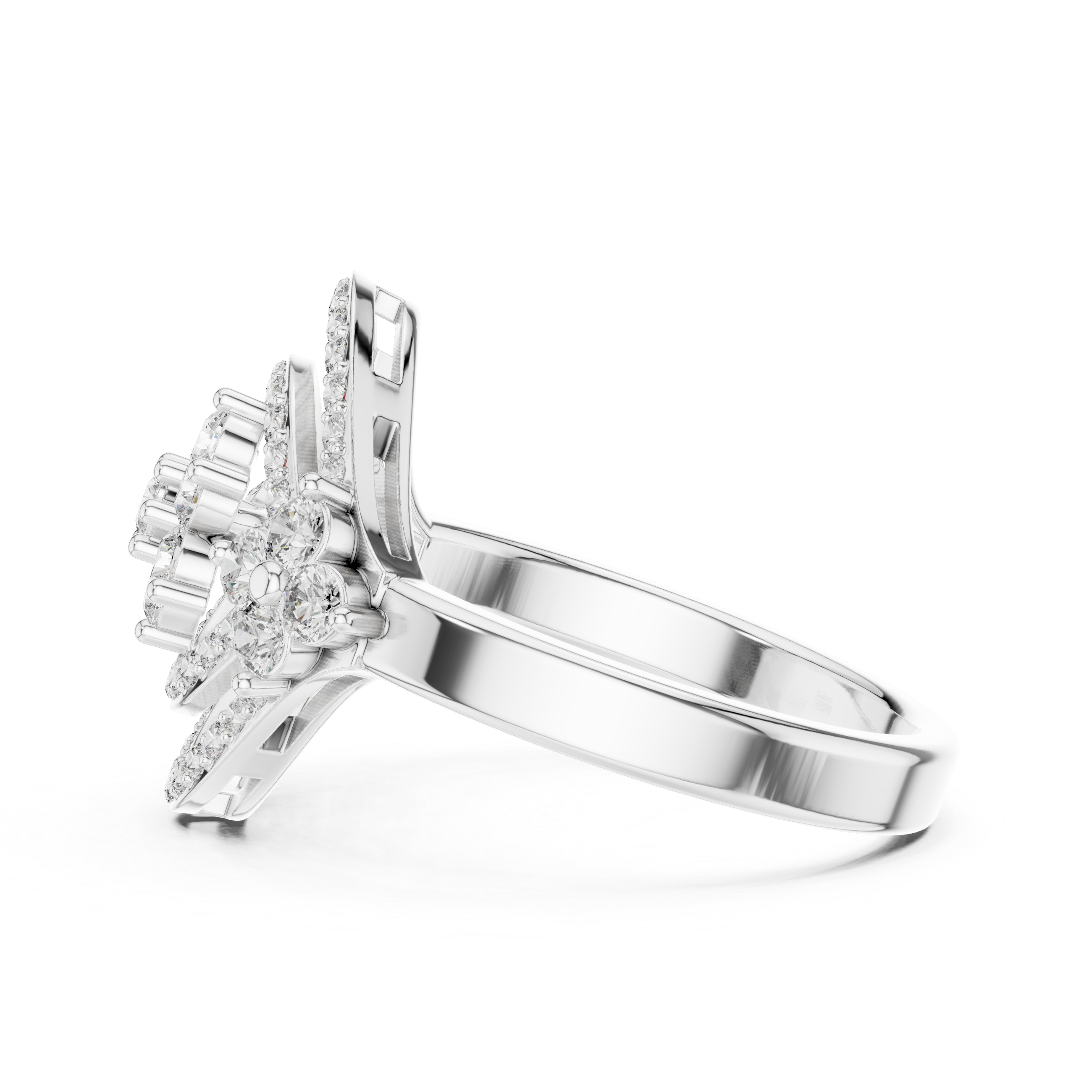 Floral-Inspired Diamond Engagement Ring