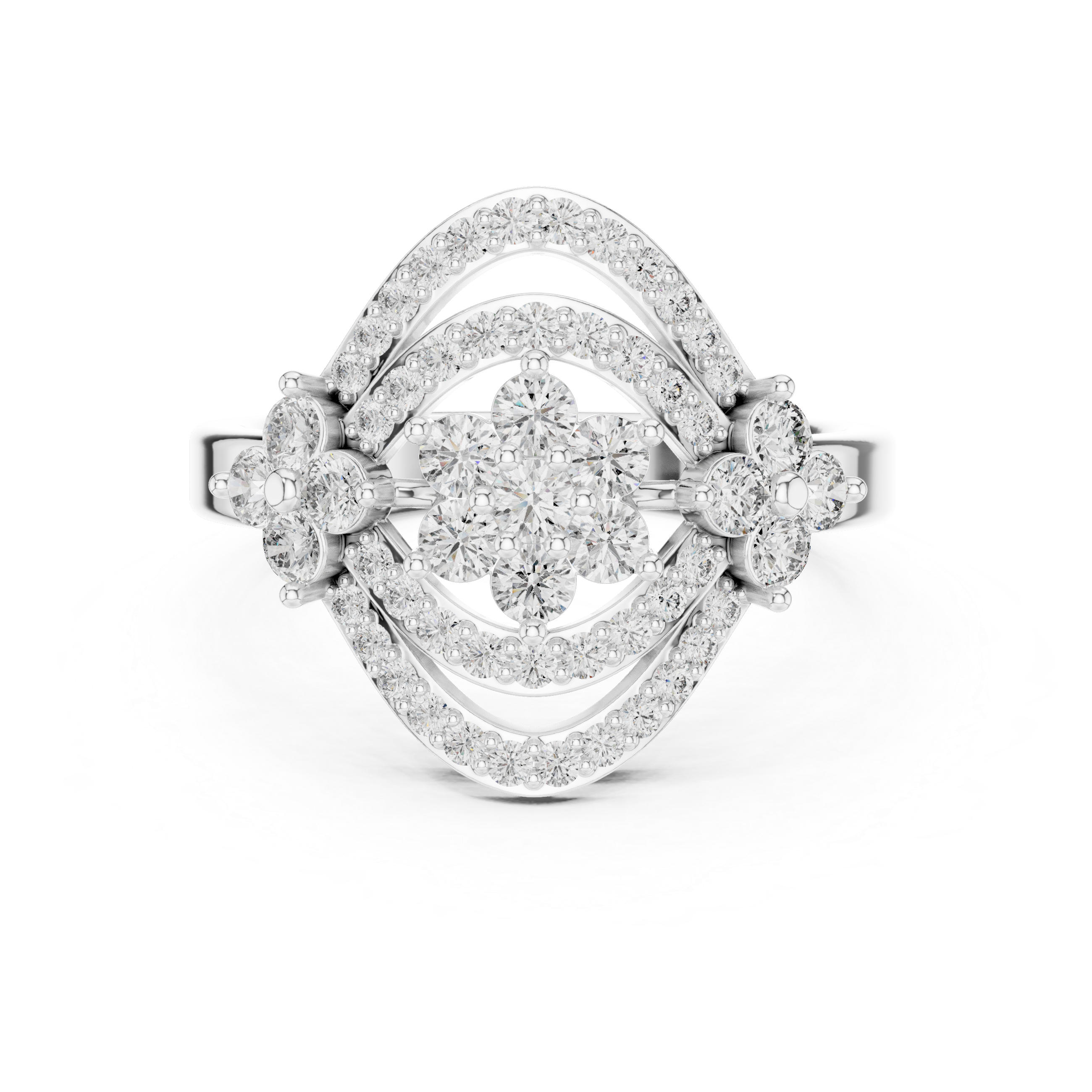 Floral-Inspired Diamond Engagement Ring