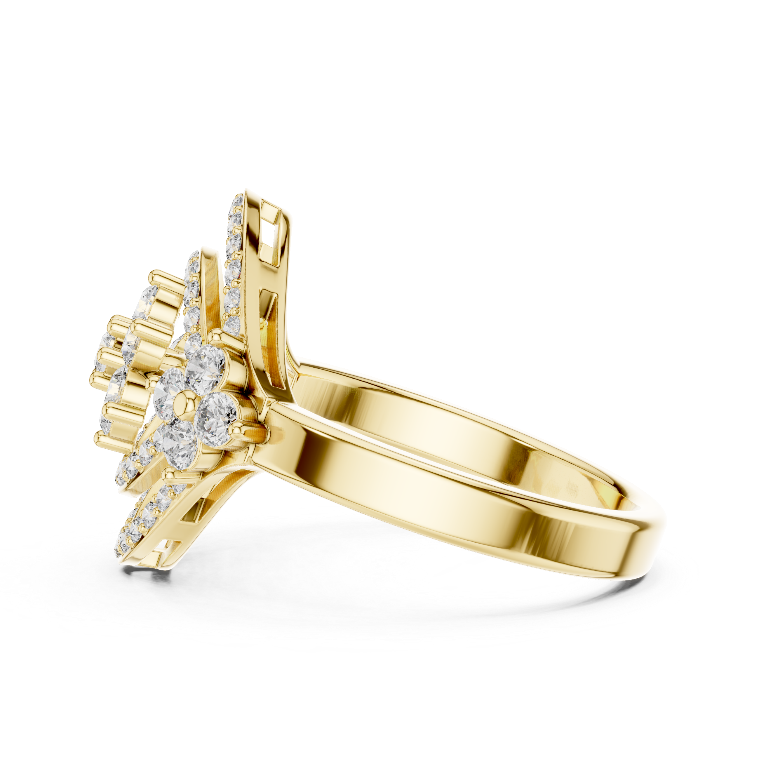 Floral-Inspired Diamond Engagement Ring