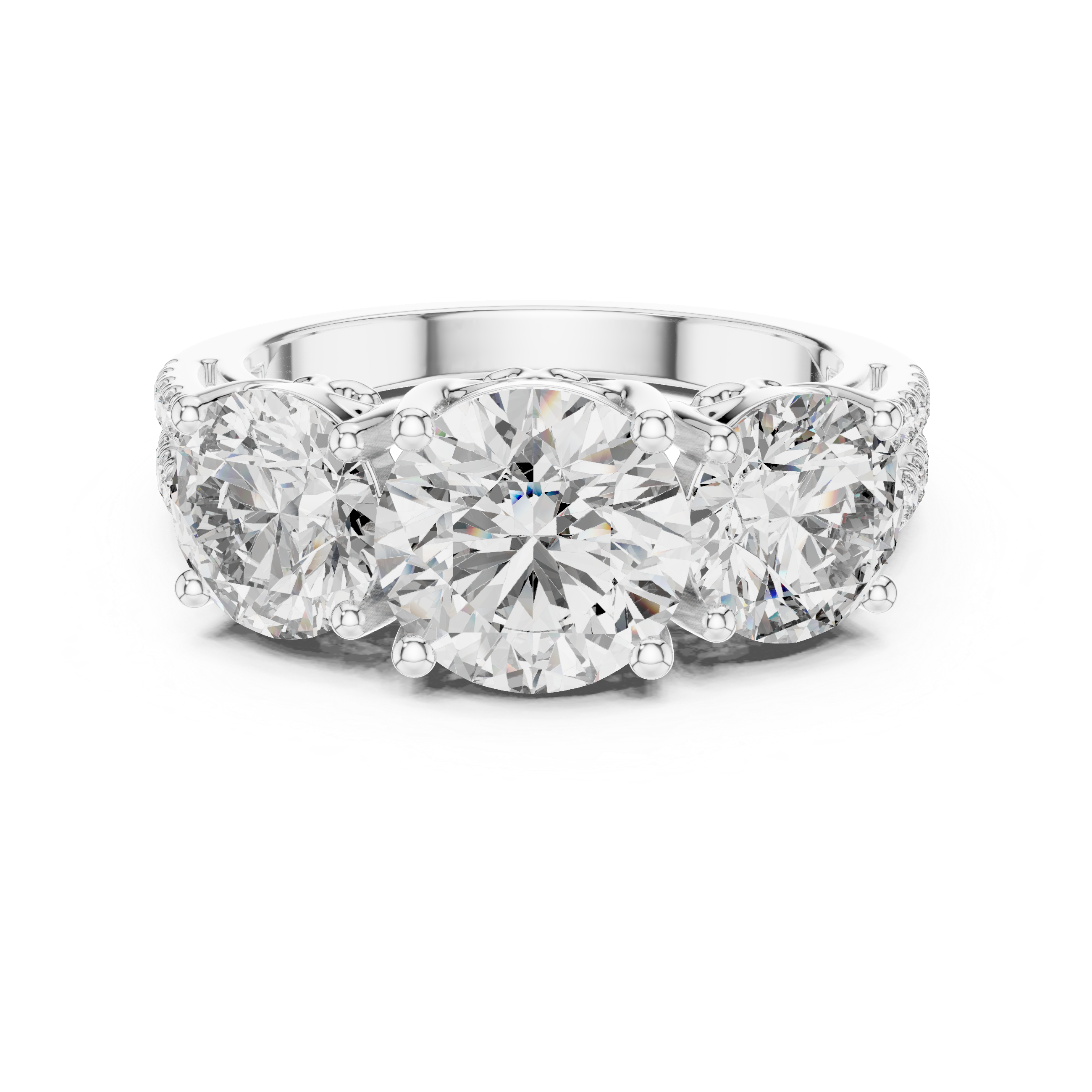 Three-Stone Diamond Engagement Ring