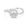 Twisted Halo Solitaire Ring
