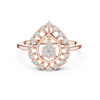 Pear Halo Ring