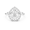 Pear Halo Ring