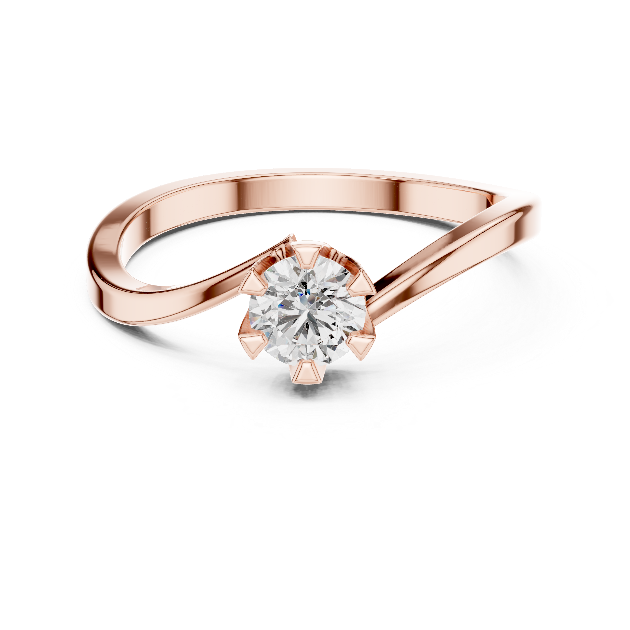 Classic Solitaire Rose Gold Engagement Ring