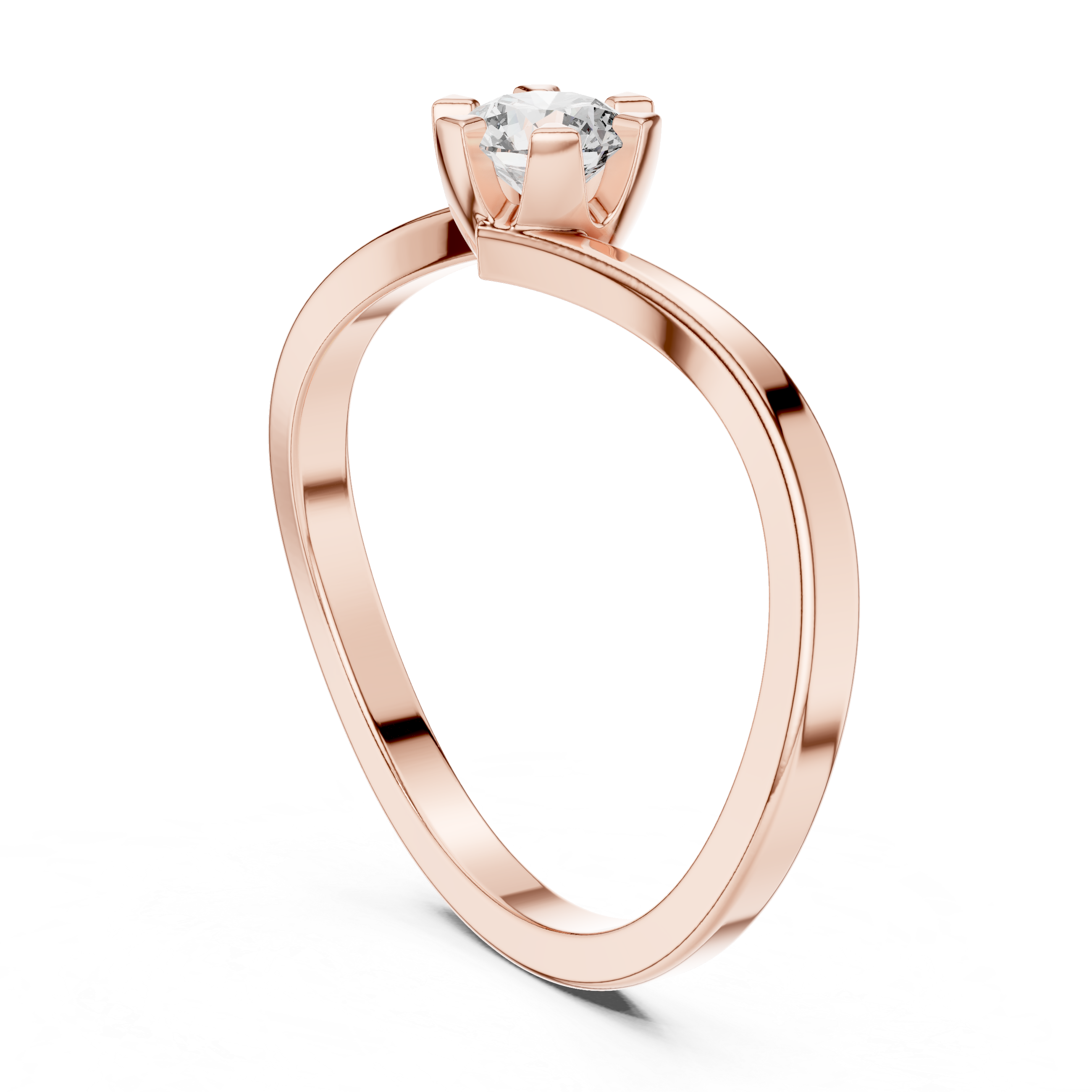 Classic Solitaire Rose Gold Engagement Ring