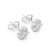 Crown-Shaped Cluster Diamond Stud Earrings