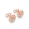 Interwoven Elegance: Rose Gold Diamond Stud Earrings