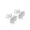 Floral Cluster of Pavé Diamonds Design