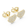 heart-shaped stud earrings encrusted