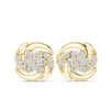 Floral Cluster Diamond Stud Earrings