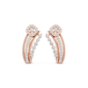 double-band earrings with twisted rope detailing