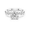 solitaire ring with graduated side diamonds.