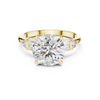 Classic solitaire ring with side diamonds