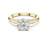 Classic solitaire diamond engagement ring with a smooth, elegant band.