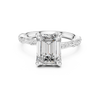 Engagement Ring with Emerald-Cut Center Stone