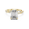 Engagement Ring with Emerald-Cut Center Stone