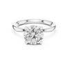 Solitaire Engagement Ring with Round-Cut Diamond.