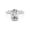 diamond halo engagement ring with pav‚ band