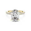 diamond halo engagement ring with pav‚ band