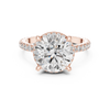 diamond solitaire engagement ring with pav‚ band