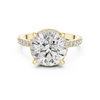 diamond solitaire engagement ring with pav‚ band