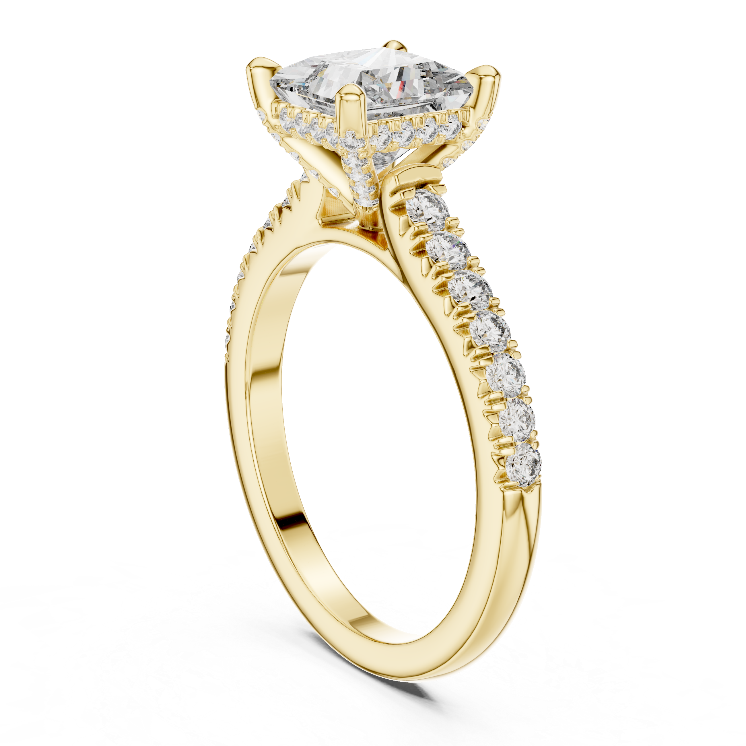 Timeless Halo Ring with Brilliant Diamonds