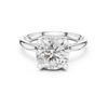 diamond halo engagement ring with milgrain detailing