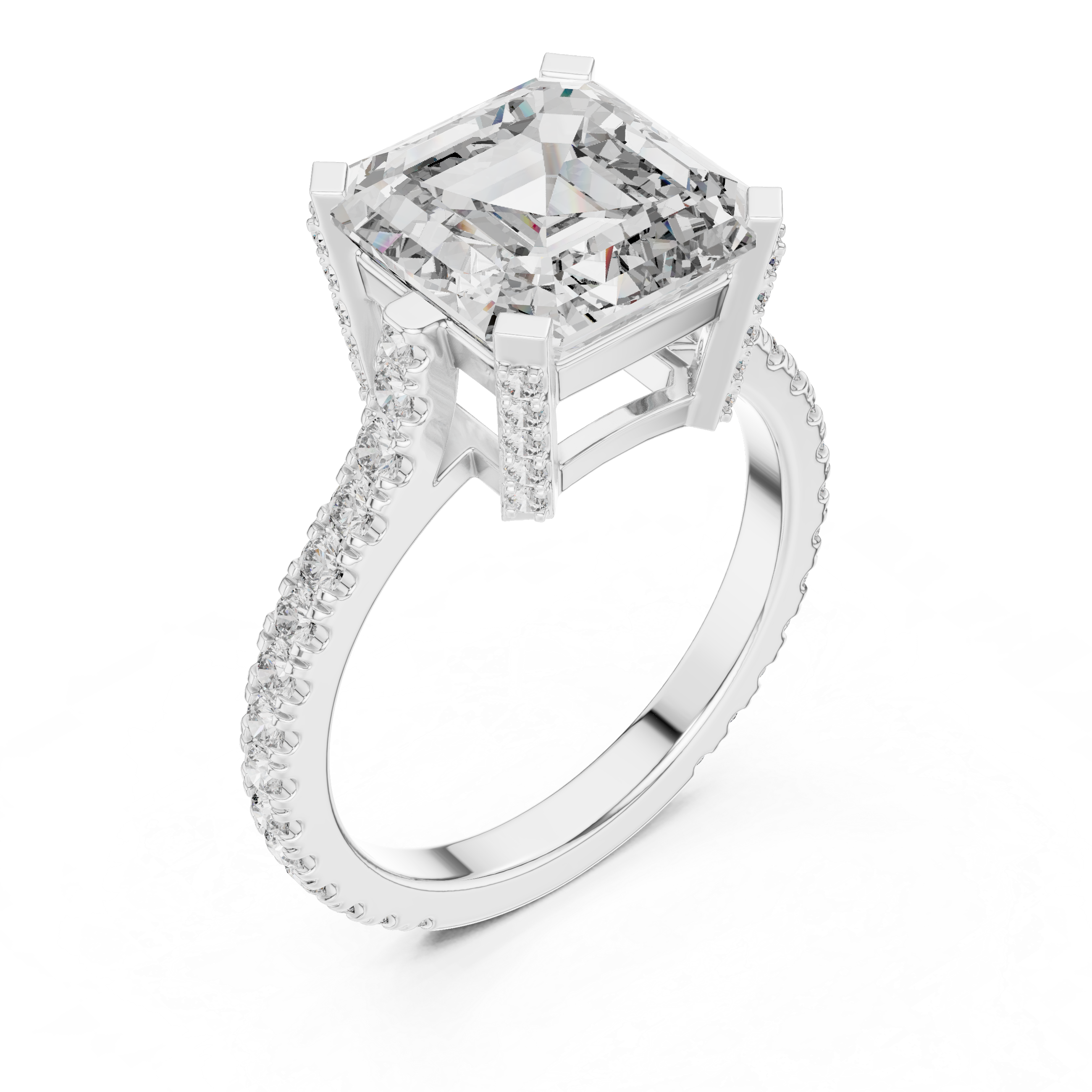 Solitaire Halo Setting Diamond Ring