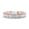 Eternity Band with Emerald-Cut Diamonds in Prong Setting