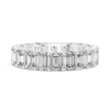 Eternity Band with Emerald-Cut Diamonds in Prong Setting