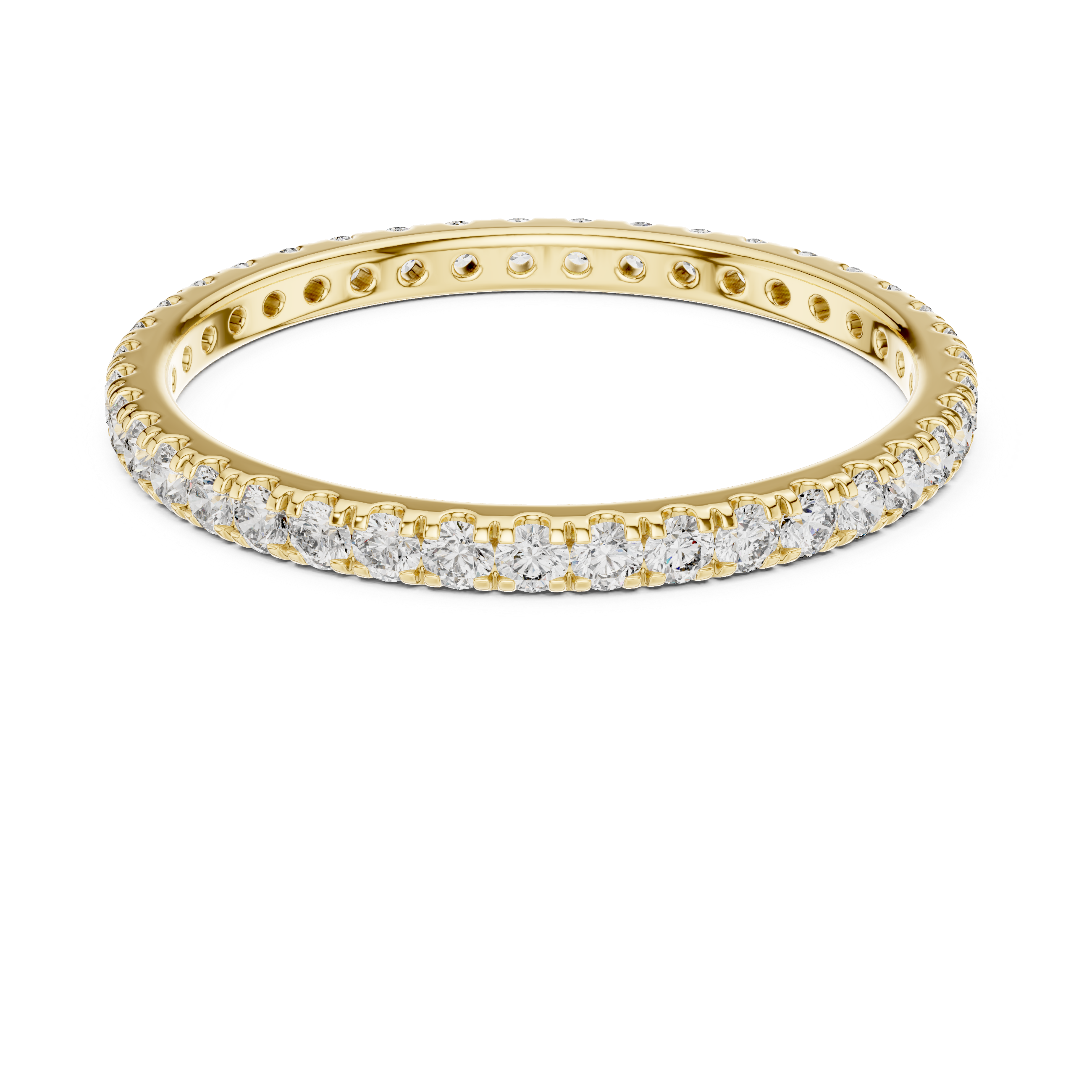 Eternity Band with Small Round Diamonds in Shared Prong Setting