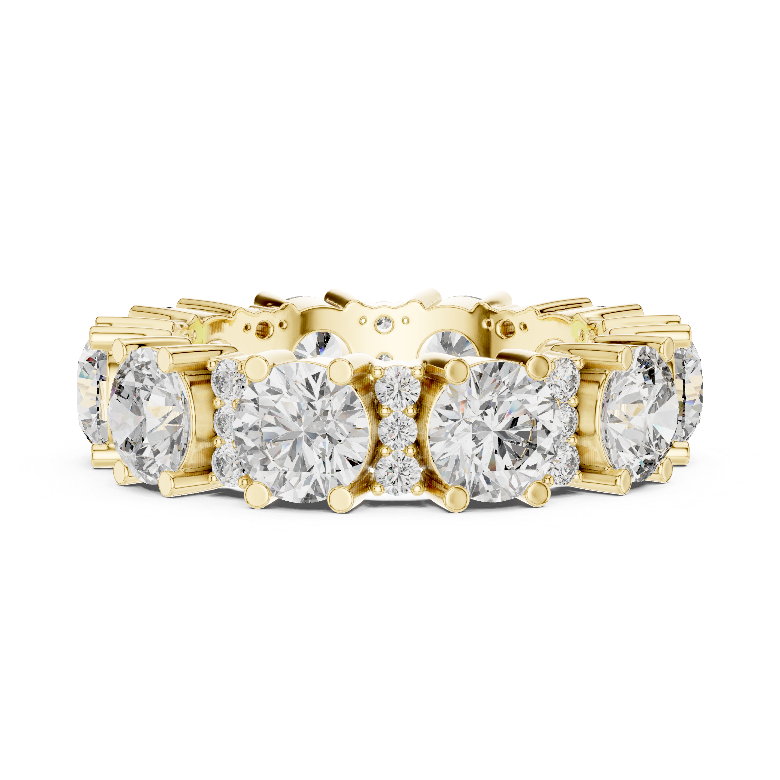 Radiant Rose Gold Diamond Eternity Band