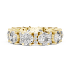 Radiant Rose Gold Diamond Eternity Band