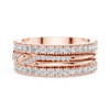 Multiple rows of sparkling round diamonds