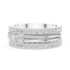 Multiple rows of sparkling round diamonds