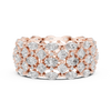Triple Row Marquise and Cushion Cut Diamond Eternity Band