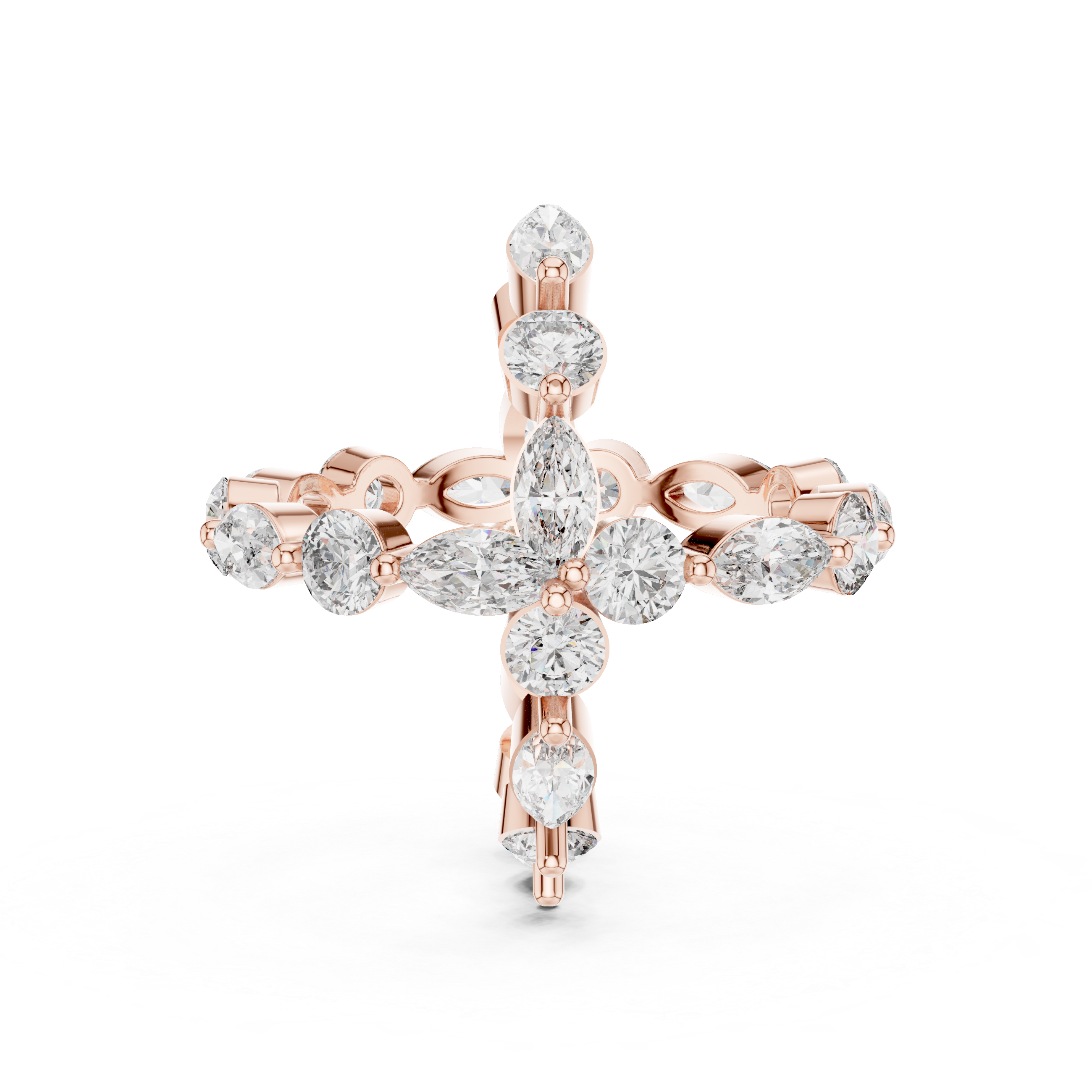Marquise and Round Diamond Eternity Band