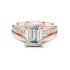 Engagement Ring with Emerald-Cut Center Diamond and Pav‚ Accents